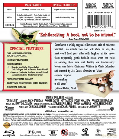 Gremlins [Blu-Ray]