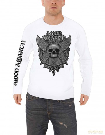 Amon Amarth: Grey Skull (White)