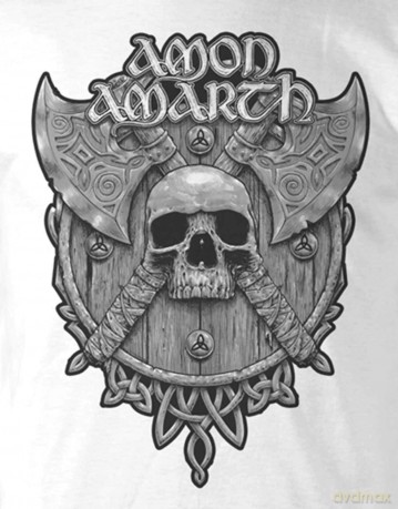 Amon Amarth: Grey Skull (White)