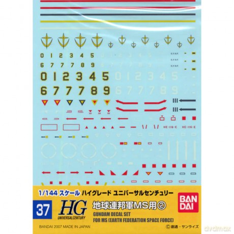 GUNDAM - GUNDAM DECAL 37 - HGUC Earth Fe