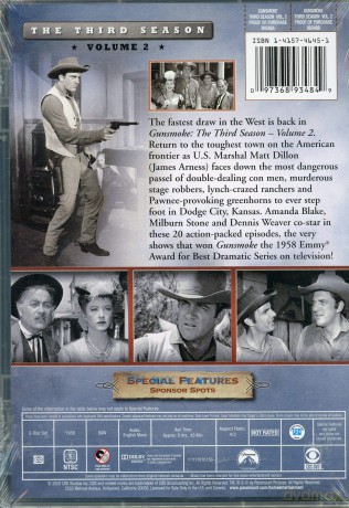 Gunsmoke: Third Season V.2 [3DVD]