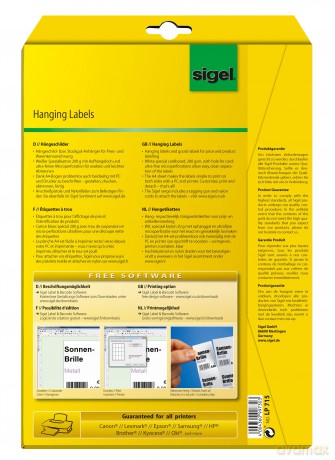 Hngeschilder 27x40 mm 1470St.