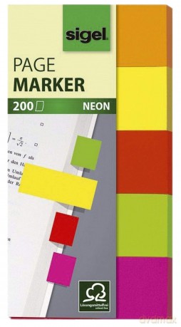 Haftmarker 5x40 Neon Sortiert