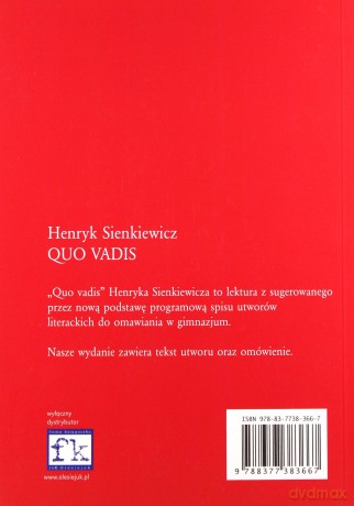 Quo vadis. Lektura z opracowaniem - Henryk Sienkiewicz [KSIĄŻKA]