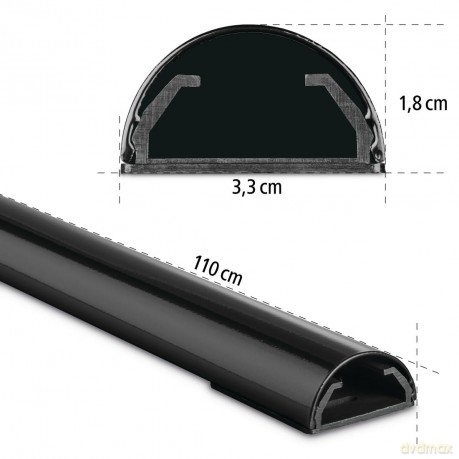 hama halbrund Alu Kabelkanal 110,0 cm sc