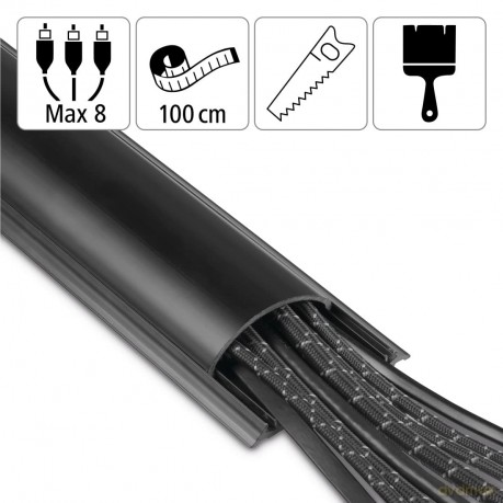 hama halbrund PVC Kabelkanal 100,0 cm sc