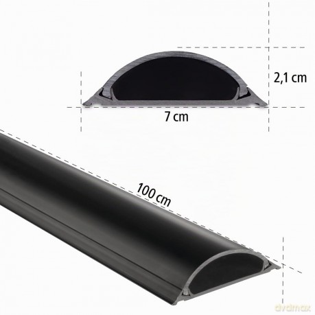 hama halbrund PVC Kabelkanal 100,0 cm sc