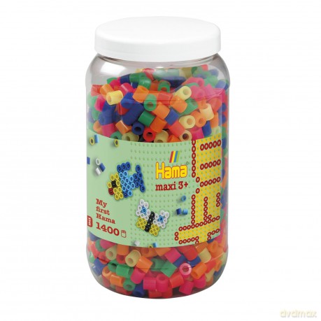 HAMA Maxi Perlen Neon Dose 1.400Stźck