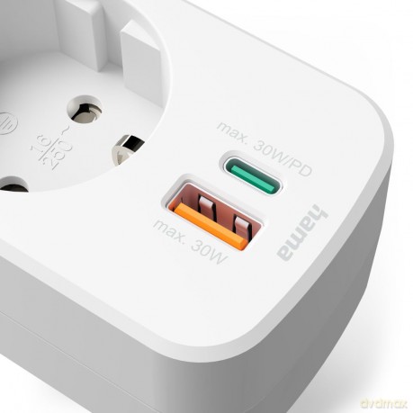 Hama: hama Steckdose mit USB-Anschluss, 1 St.