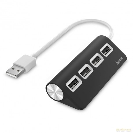 hama USB-Hub 4-fach schwarz