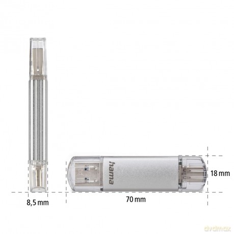 hama USB-Stick C-Laeta silber 64 GB