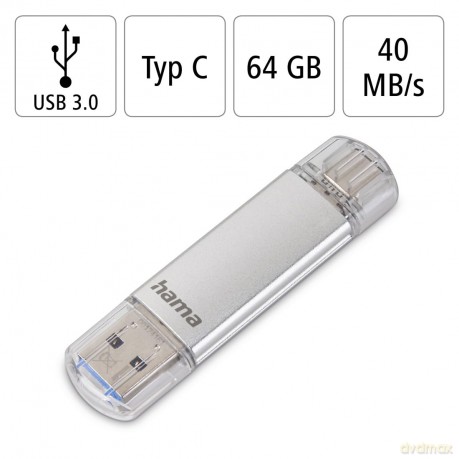 hama USB-Stick C-Laeta silber 64 GB
