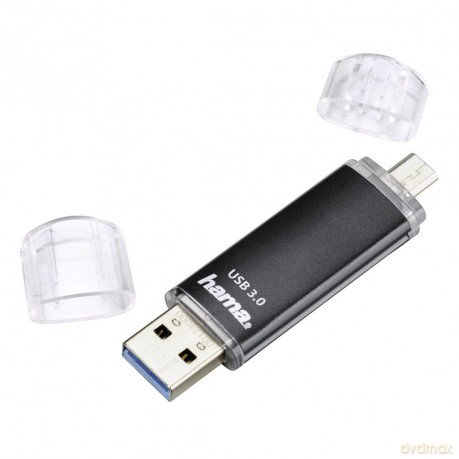 hama USB-Stick Laeta Twin schwarz 256 GB
