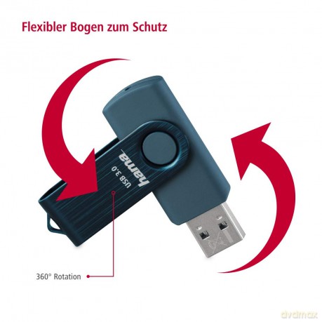 hama USB-Stick Rotate petrolblau 32 GB