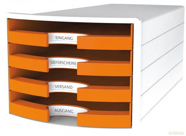 HAN Schubladenbox IMPULS orange DIN C4