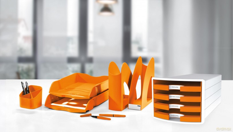 HAN Schubladenbox IMPULS orange DIN C4
