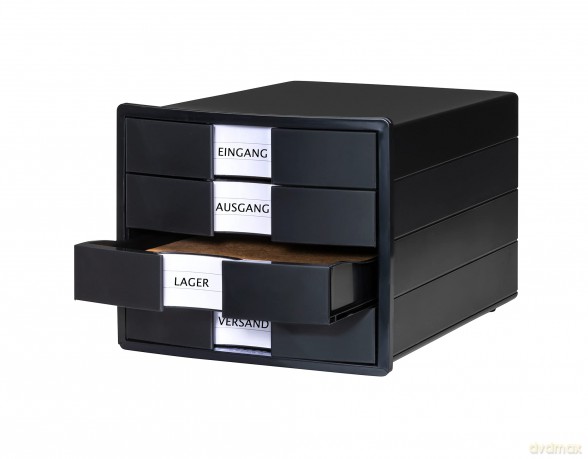 HAN Schubladenbox KARMA schwarz DIN C4