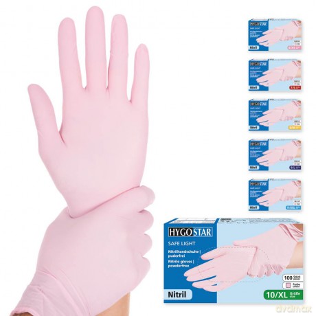 Handschuhe Nitril pink XL 100s