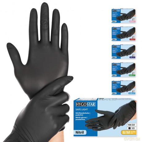 Handschuhe Nitril Puderf.M Sw
