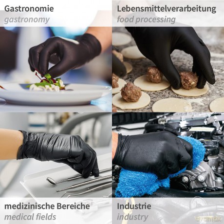 Handschuhe Nitril Puderf.M Sw