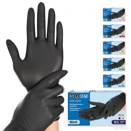 Handschuhe Nitril Puderfr.L Sw