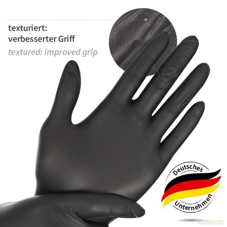 Handschuhe Nitril Puderfr.L Sw