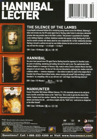 Hannibal Lecter Triple Feature [3DVD]