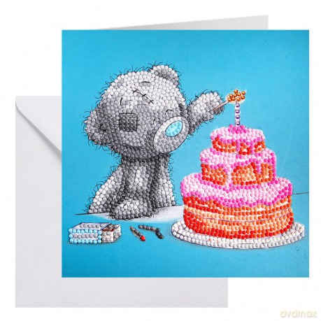Happy Birthday Crystal Art Card