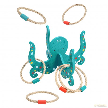 Happy Octopus Wooden Hoopla [KSIĄŻKA]