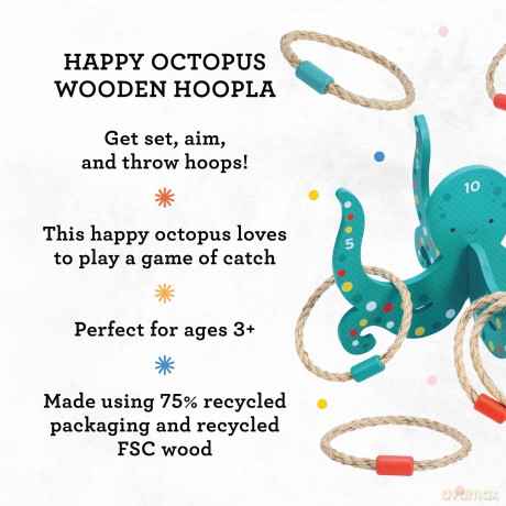 Happy Octopus Wooden Hoopla [KSIĄŻKA]