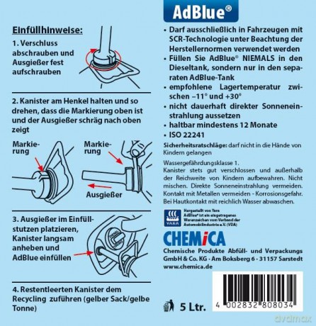 Harnstofflśsung 32,5%, gem. ISO22241 AdB