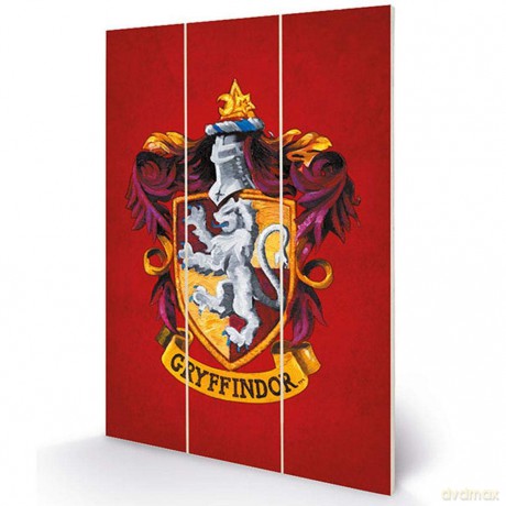 Wood Poster: HARRY POTTER - Gryffindor Crest - Wood P