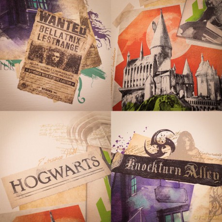 HARRY POTTER - Set of 10 lithographs '36