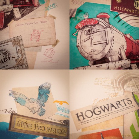 HARRY POTTER - Set of 10 lithographs '36
