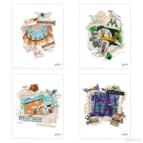 HARRY POTTER - Set of 10 lithographs '36