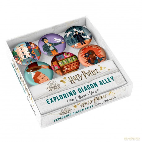 Harry Potter Exploring Diagon Alley Glass Magnet Set Set of 6 [KSIĄŻKA]