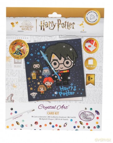 Harry Potter Family 18x18cm Crystal Art Card