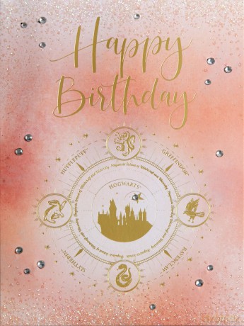 Harry Potter Hogwarts Constellation Birthday Embellished Card [KSIĄŻKA]