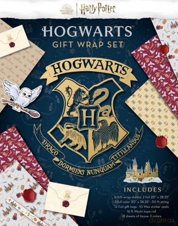 Harry Potter Hogwarts Gift Wrap Stationery Set [KSIĄŻKA]