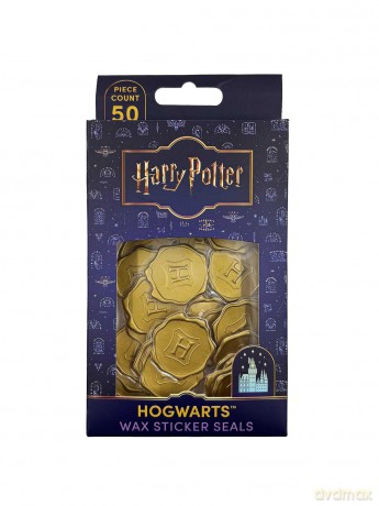 Harry Potter Hogwarts Gold Wax Sticker Seals Set of 50 Wax stickers [KSIĄŻKA]