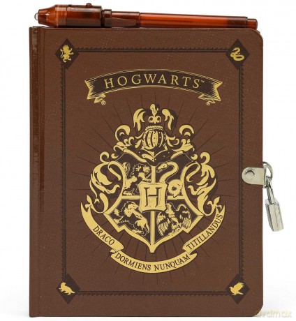 Harry Potter Hogwarts Lock Key Diary Invisible Ink Pen [KSIĄŻKA]