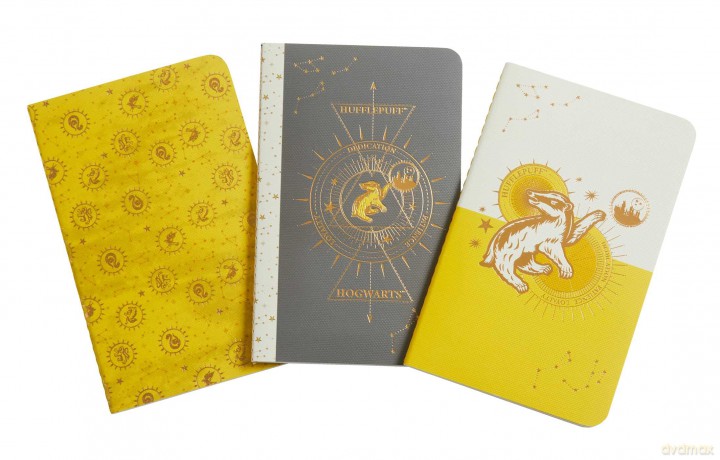 Harry Potter Hufflepuff Constellation Sewn Pocket Notebook Collection Set of 3 [KSIĄŻKA]
