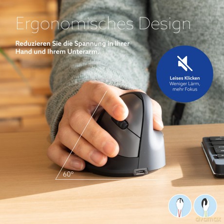 HE Ergo Vertical Mouse kabellos rechts M
