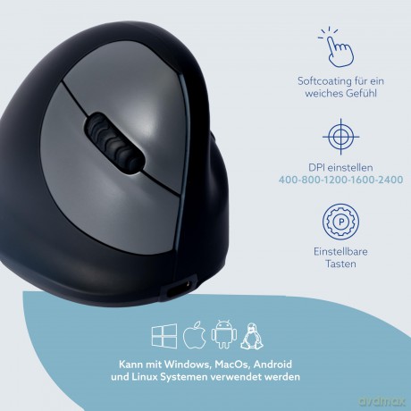 HE Ergo Vertical Mouse kabellos rechts M