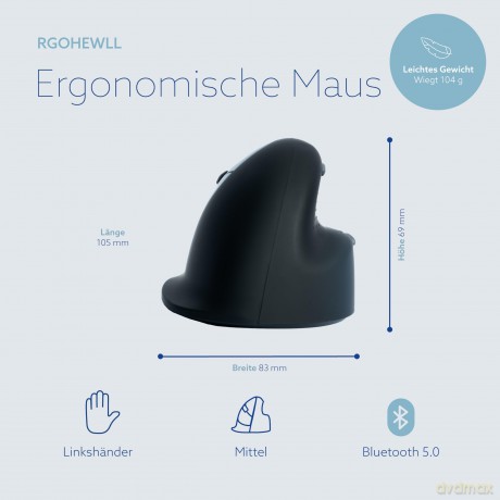 He Wireless Ergo Vertical Maus