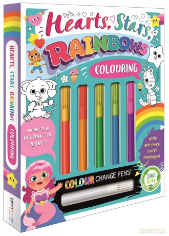 Hearts Stars Rainbows Colouring [KSIĄŻKA]