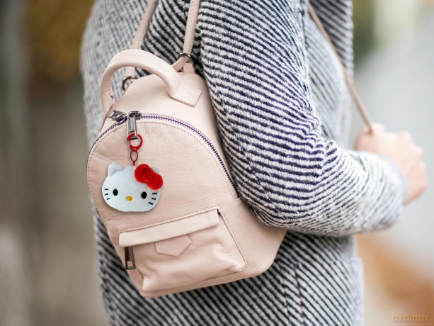 HELLO KITTY - Head - Purple - Mini Keyri