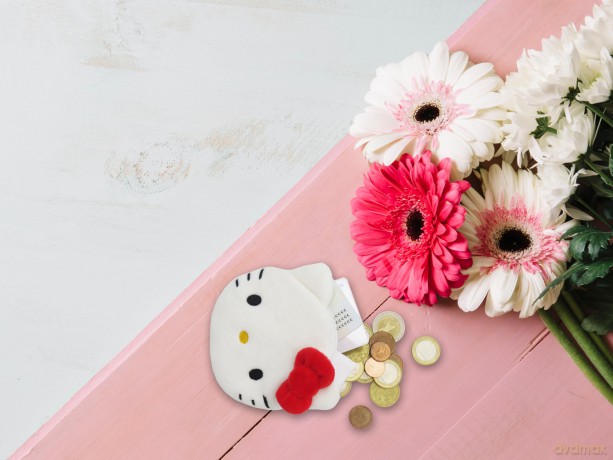 HELLO KITTY - Heady - Plush Coin Purse