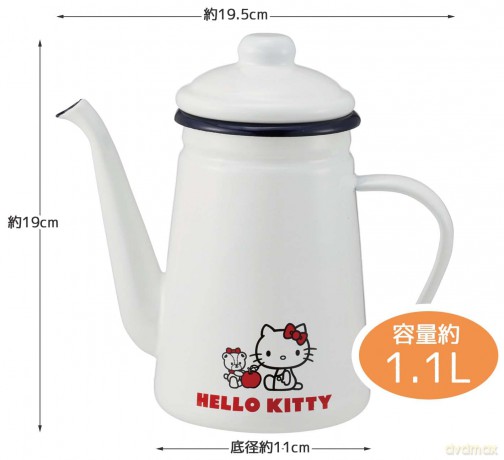 HELLO KITTY - Tiny Chum - Enamel Teapot