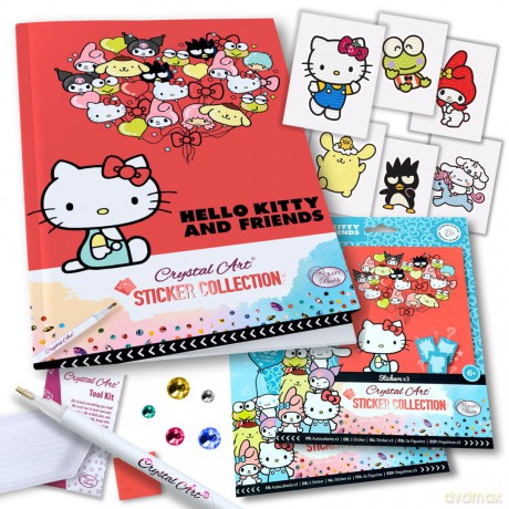 Hello Kitty and Friends Crystal Art Sticker Album Starter Pack